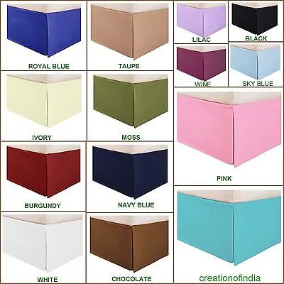 23-Inch Purple Bed Skirt in Egyptian Cotton 1000TC for Luxurious Bedding