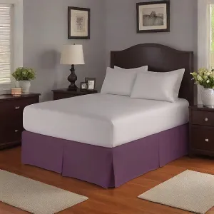 23-Inch Purple Bed Skirt in Egyptian Cotton 1000TC for Luxurious Bedding
