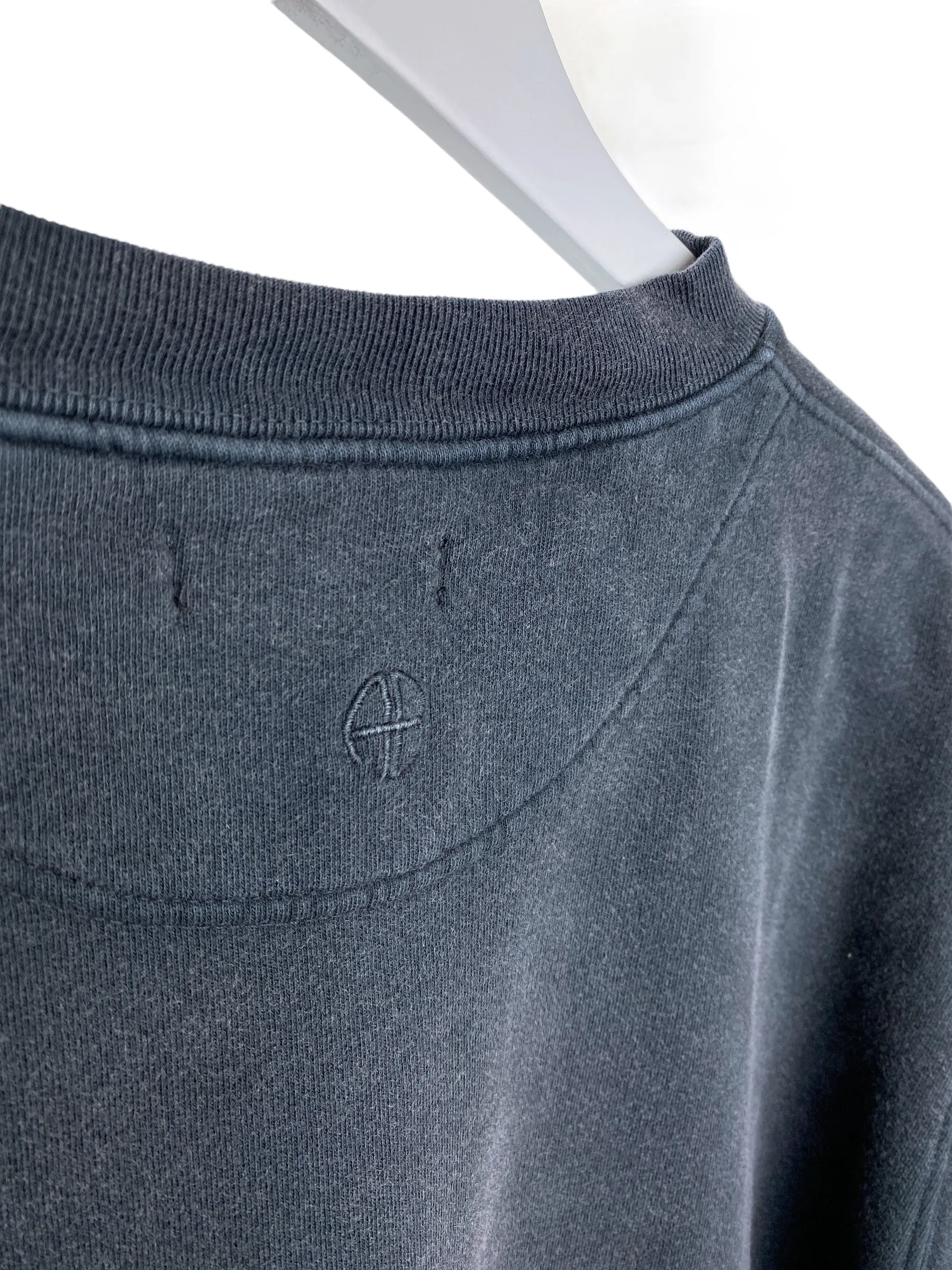 Anine Bing Women's Ramona Los Angeles Sweatshirt Washed Black Size M