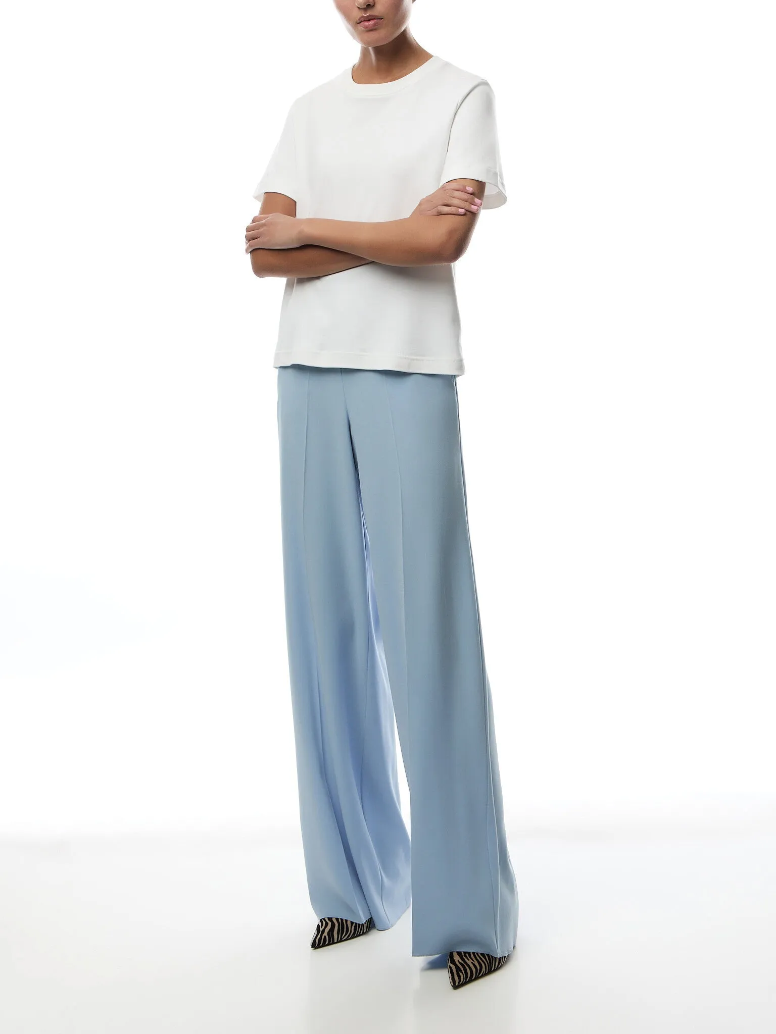 Anversa Wide Leg Trouser Light Blue