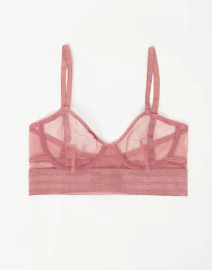 Bare Underwire Longline Bra Rose Dust
