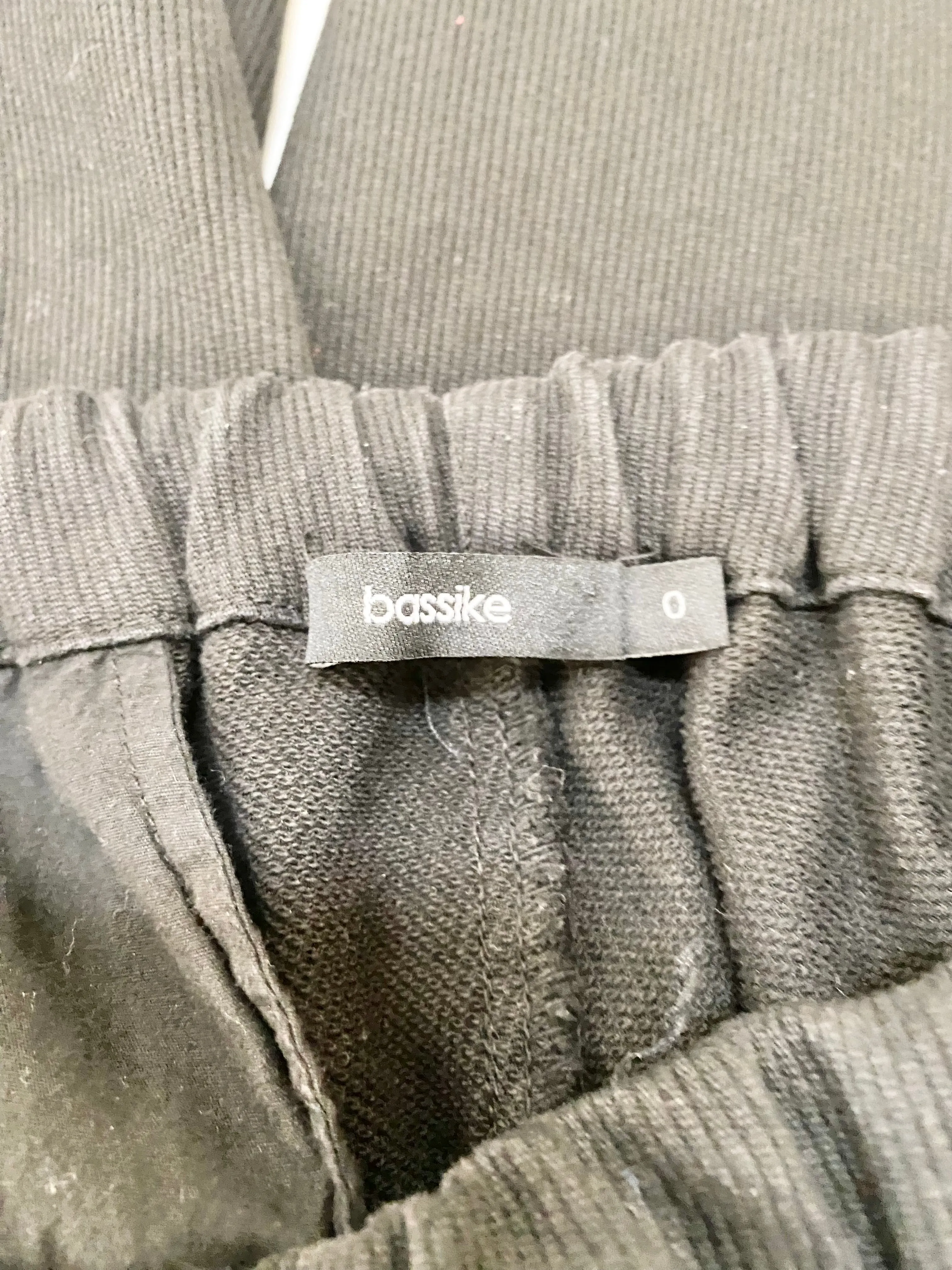 Bassike Black Drawstring Track Pants - AU6/8