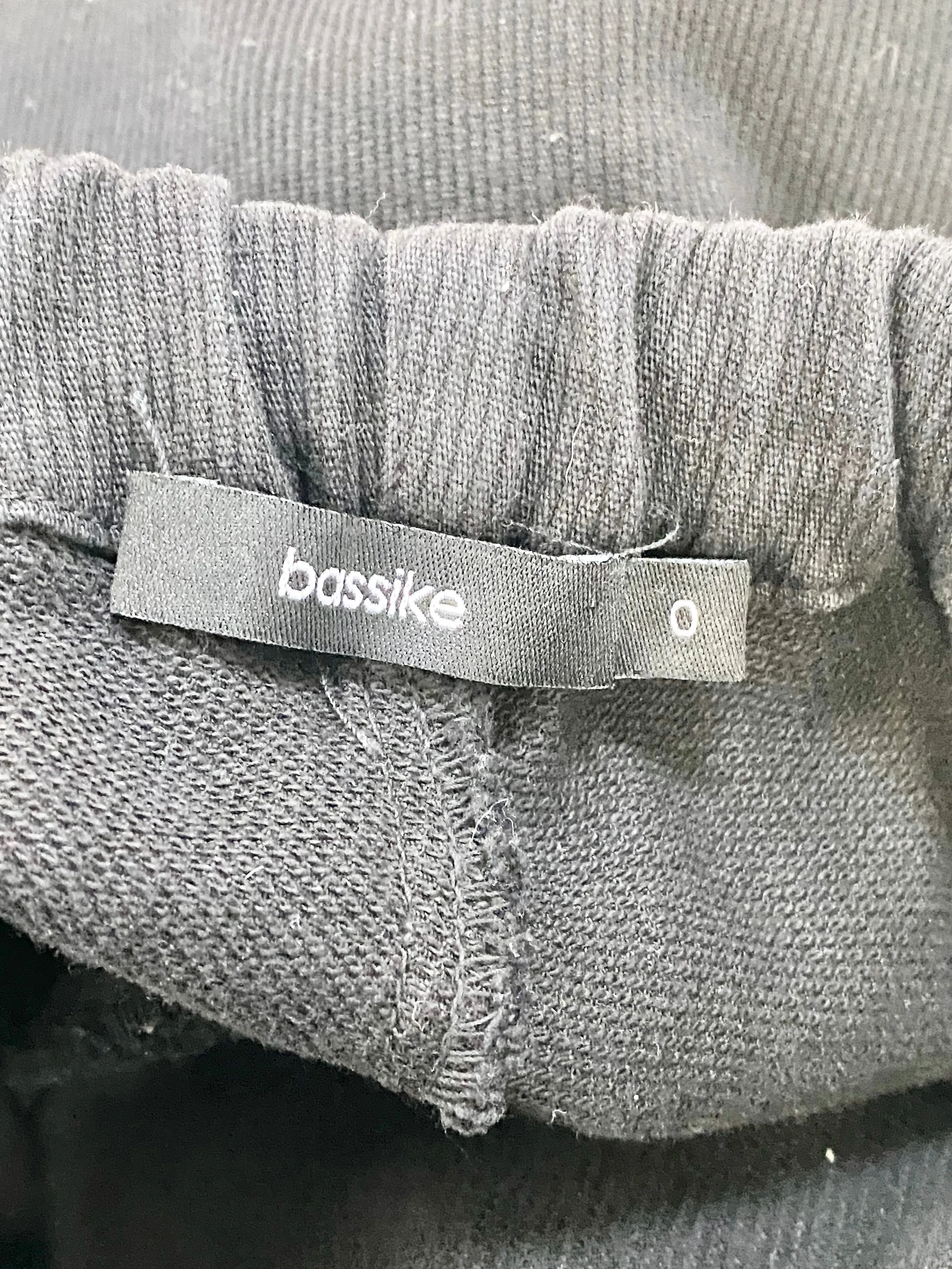 Bassike Black Drawstring Track Pants - AU6/8