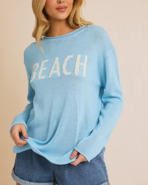 Beach Light Sweater Baby - Blue/White