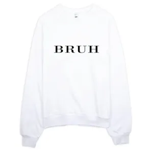 Bruh Brit Typography Raglan sweater