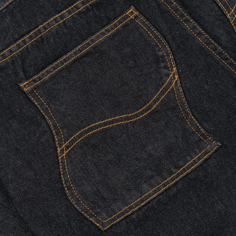 Classic Relaxed Denim Pants Black Washed