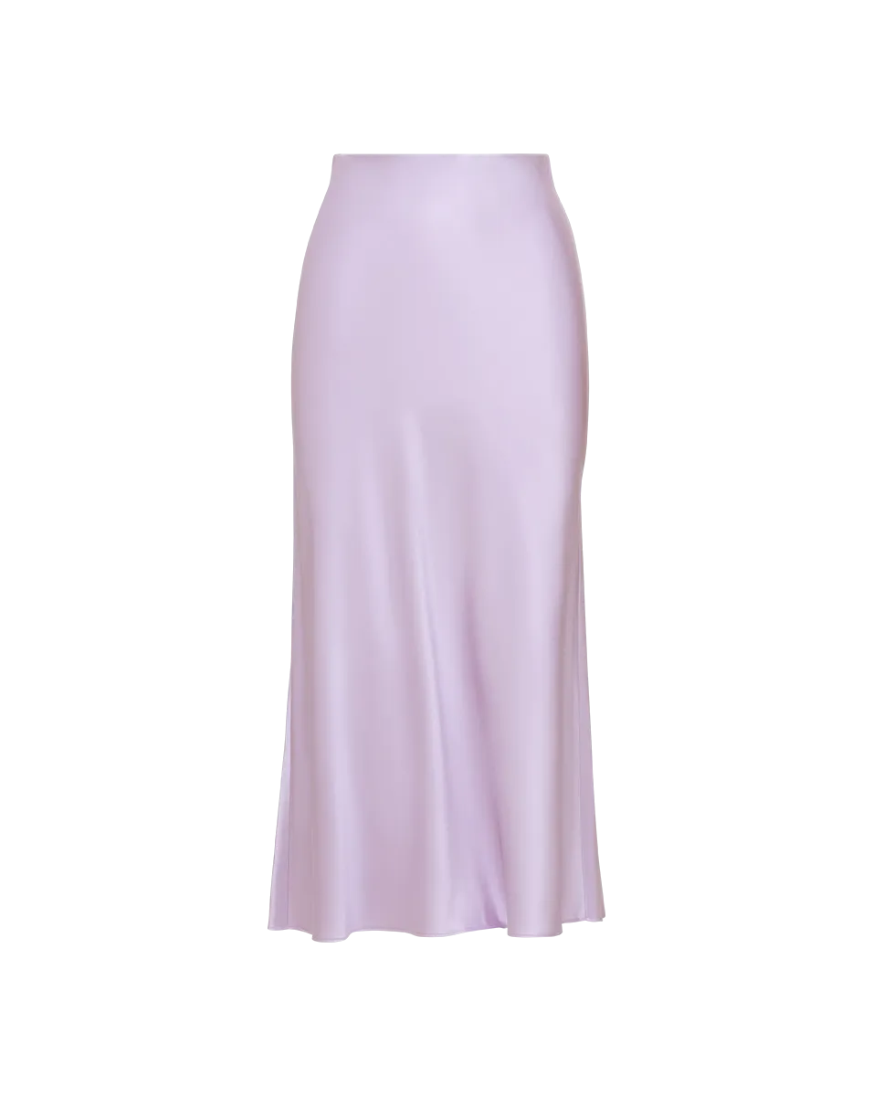 Clover Stretch-Silk Slip Skirt