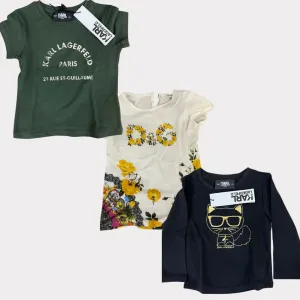 Combo of DOLCE AND GABBANA Baby T-Shirt, ORIGNAL KARL Baby T-Shirt Full Sleeves & ORIGNAL KARL Baby T-Shirt