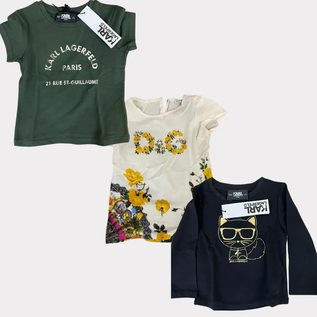 Combo of DOLCE AND GABBANA Baby T-Shirt, ORIGNAL KARL Baby T-Shirt Full Sleeves & ORIGNAL KARL Baby T-Shirt