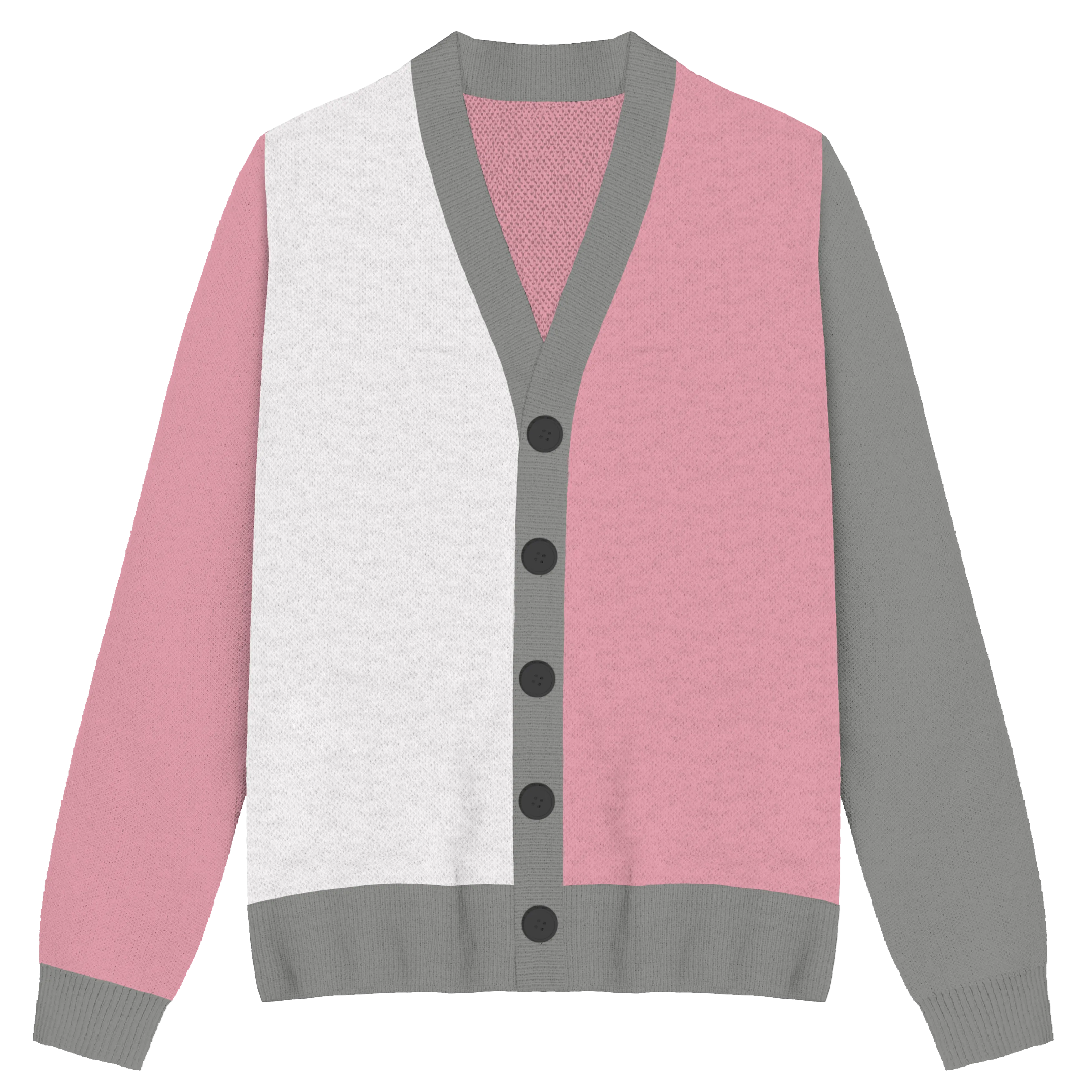 Demigirl Colorblock Knit Cardigan