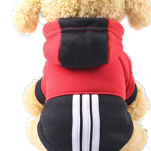 Dog Clothes Sports Stripe Hoodies