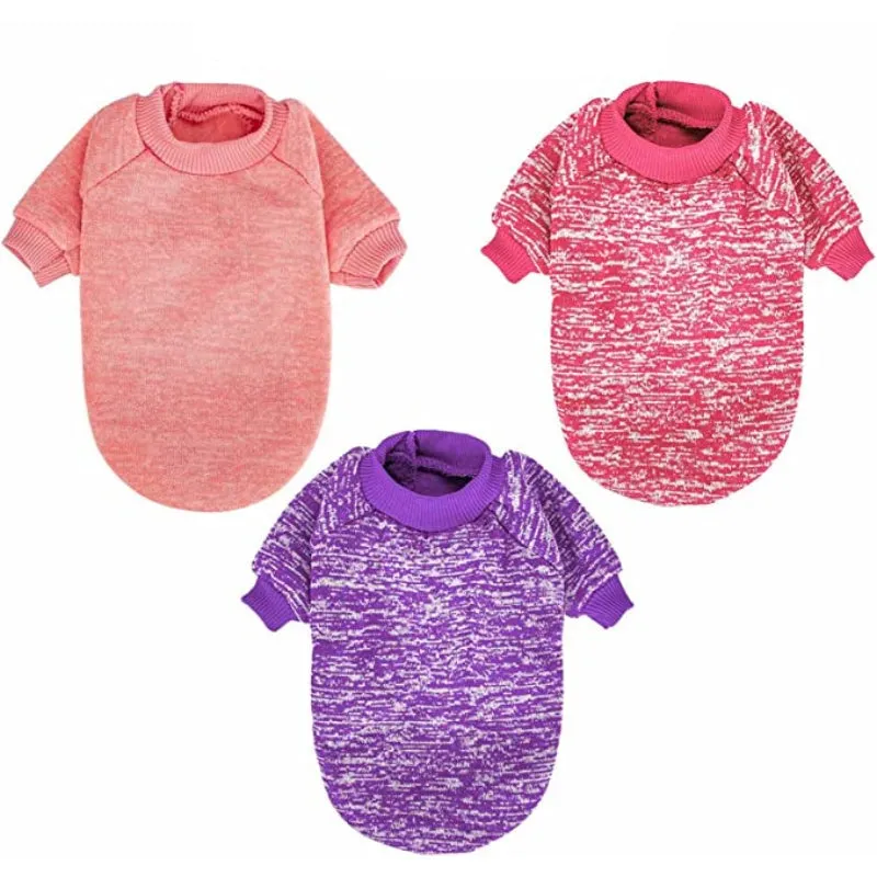 Dog Sweaters for Small Dogs, 3 Pack Warm Soft Pet Clothes for Puppy