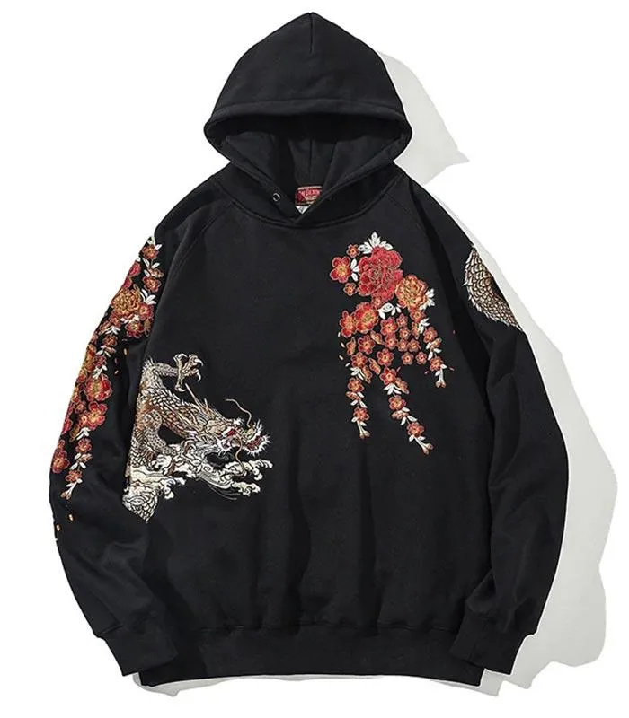 Dragon Hoodie Floral