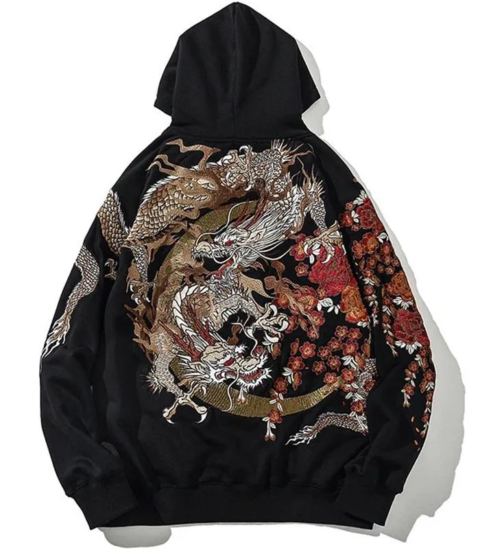 Dragon Hoodie Floral