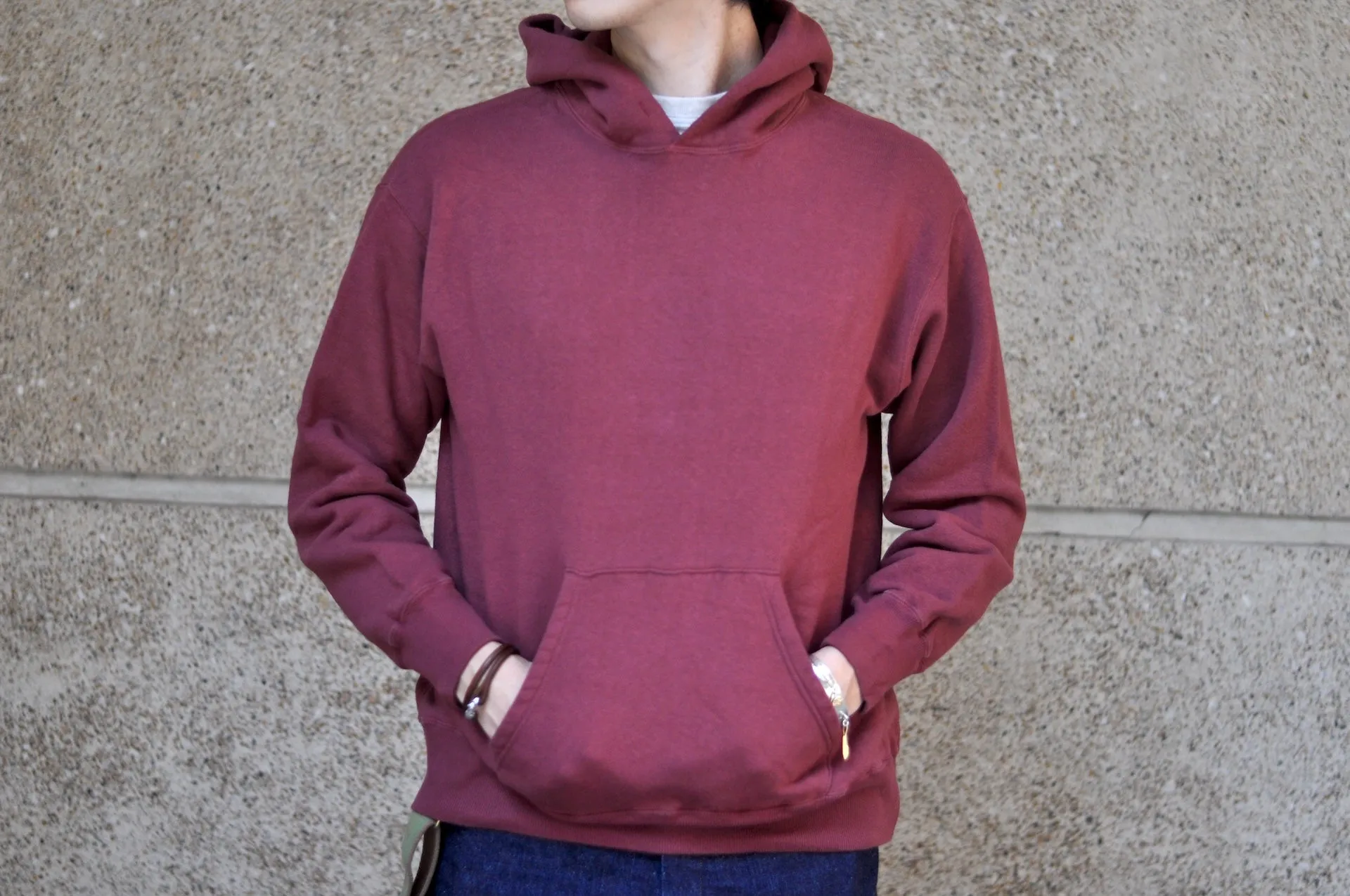 Dubble Works 11oz "Tsuri-ami" Loopwheeled Pull Over (Burgundy)