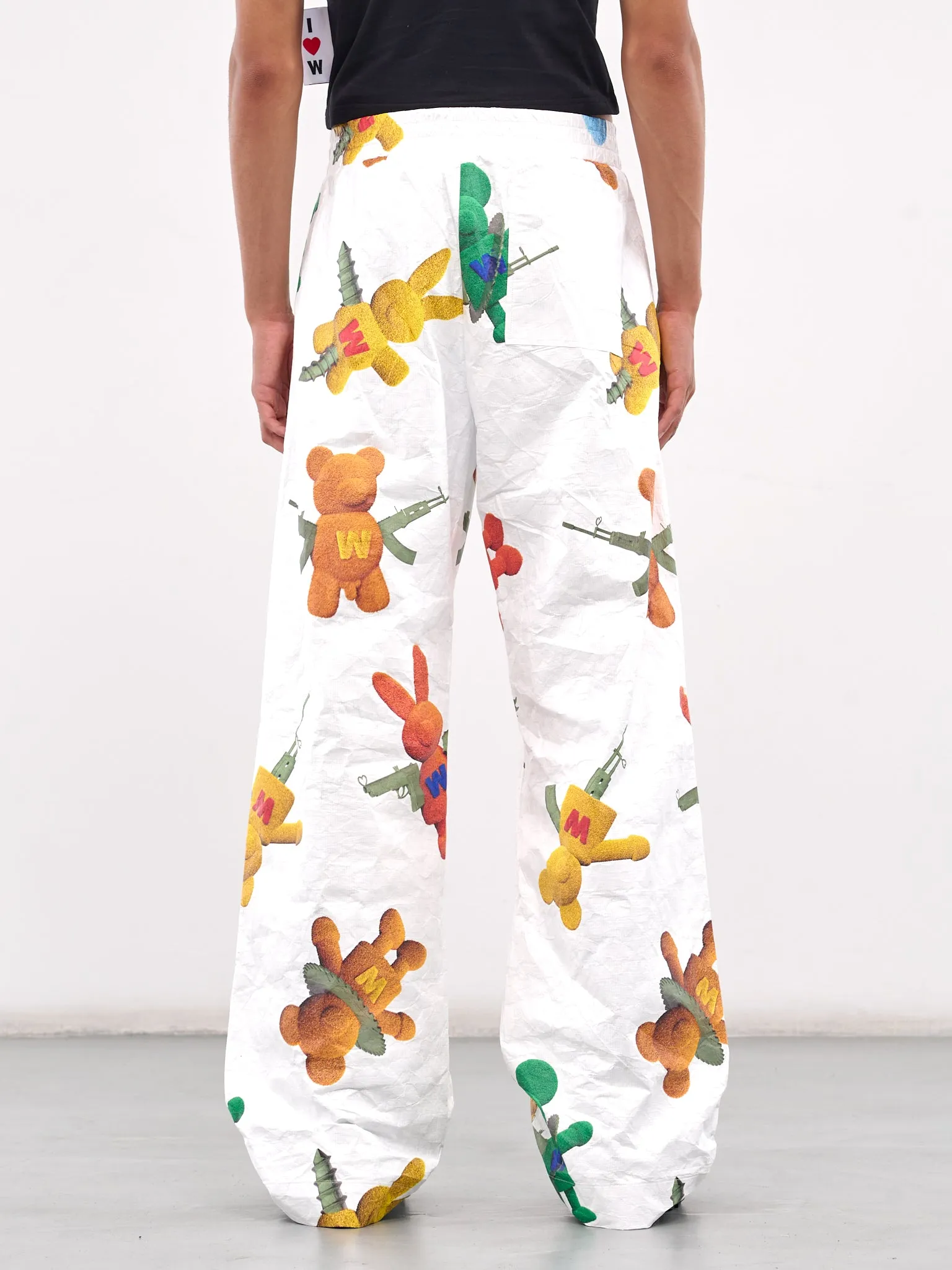 Elasticated Print Trousers (2011-CC31-WHITE)