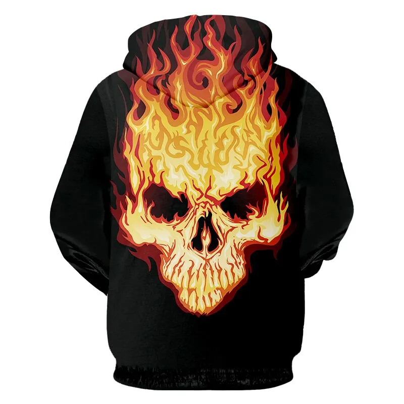 Flaming Skull Hoodies