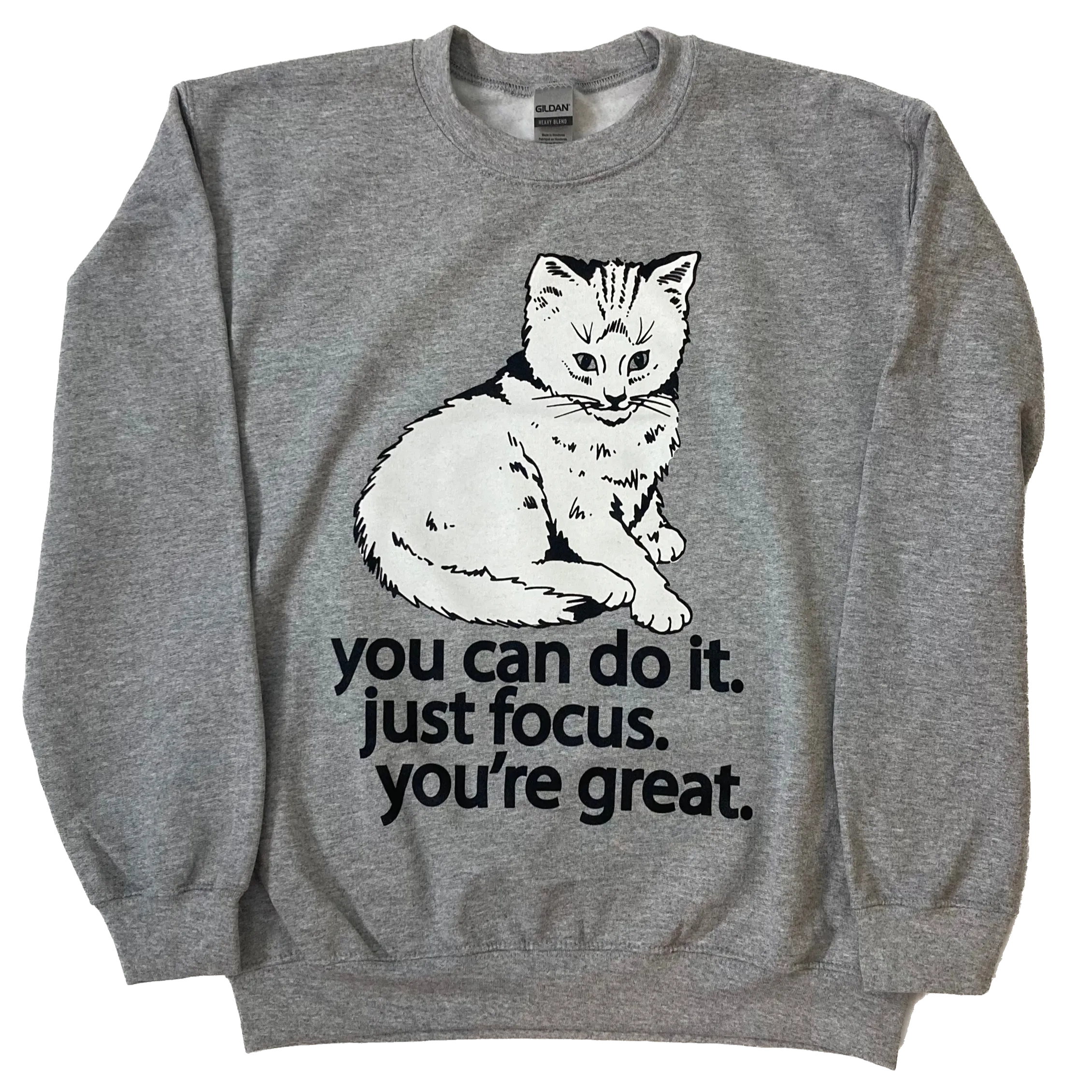 Focus Cat Sweatshirt - Winter Morning