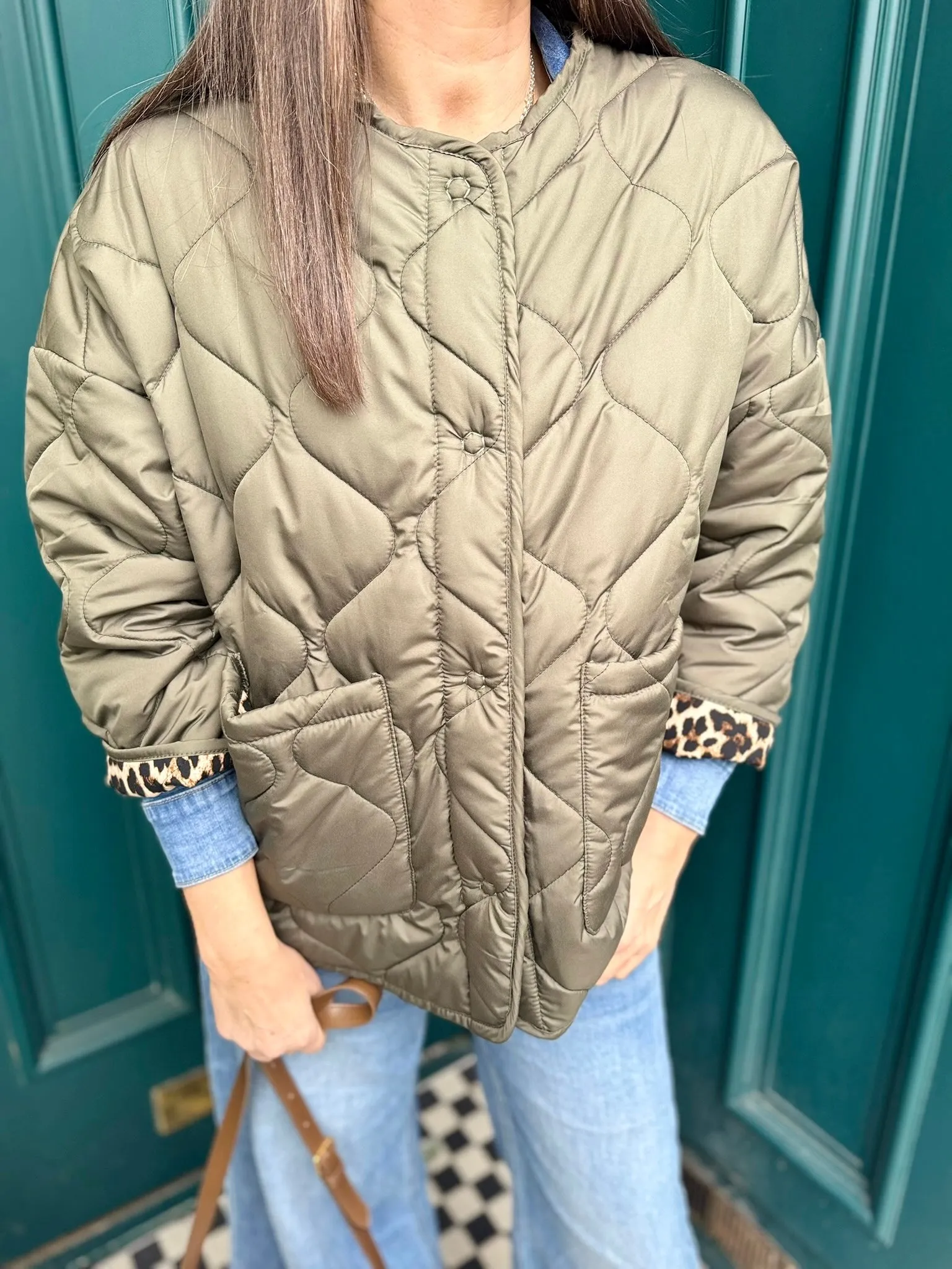 Franky Reversible Padded Jacket - Khaki