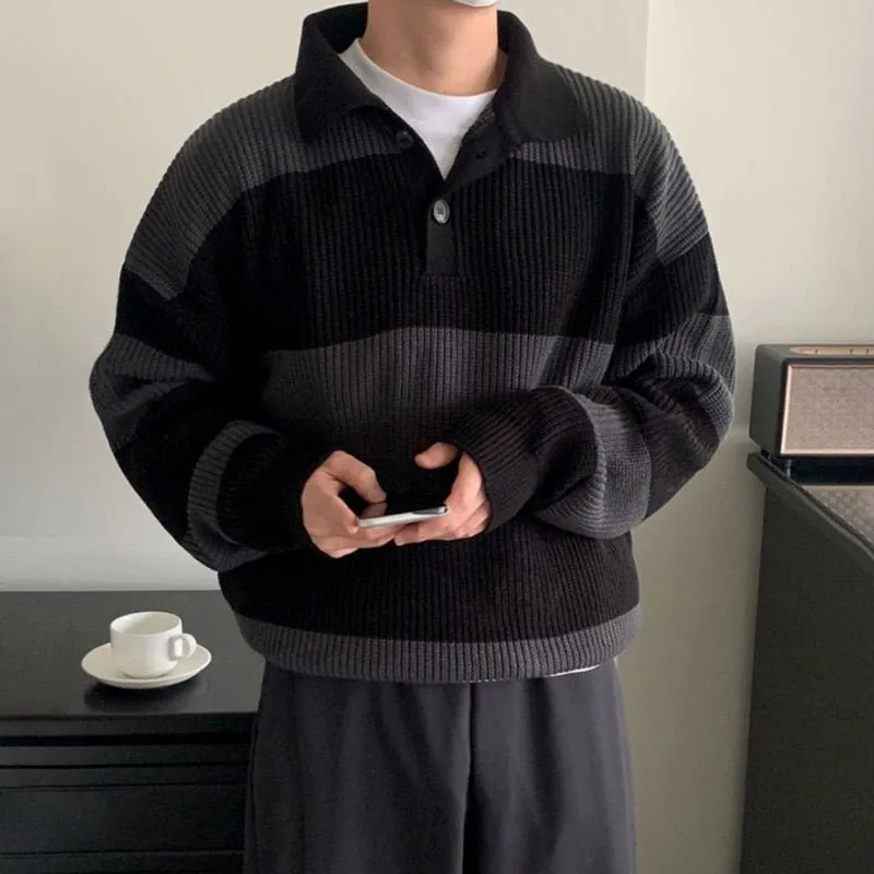 GS No. 102 Korean Stripe Knit Sweater
