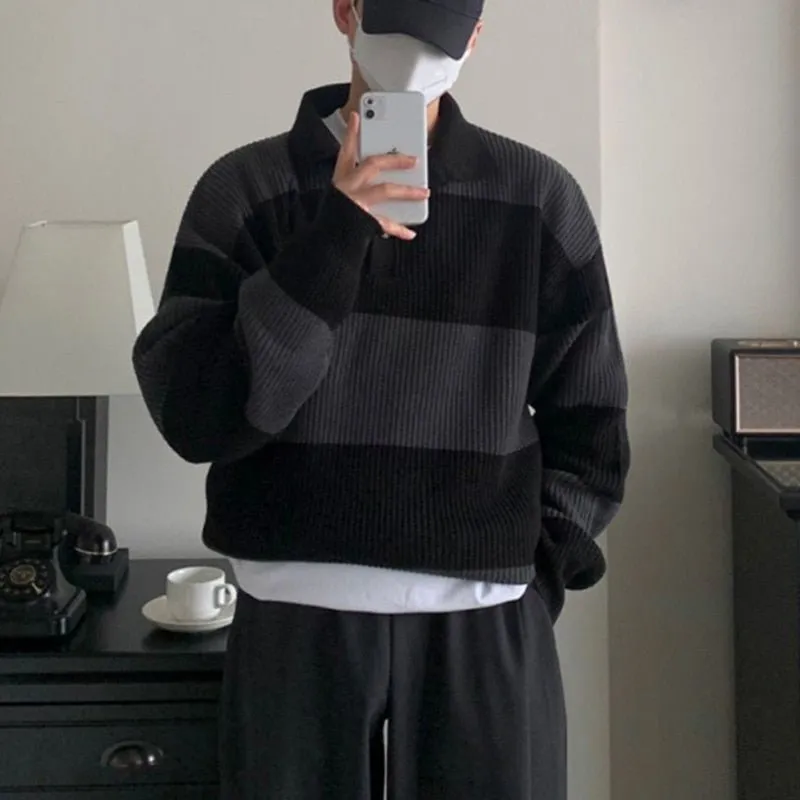 GS No. 102 Korean Stripe Knit Sweater