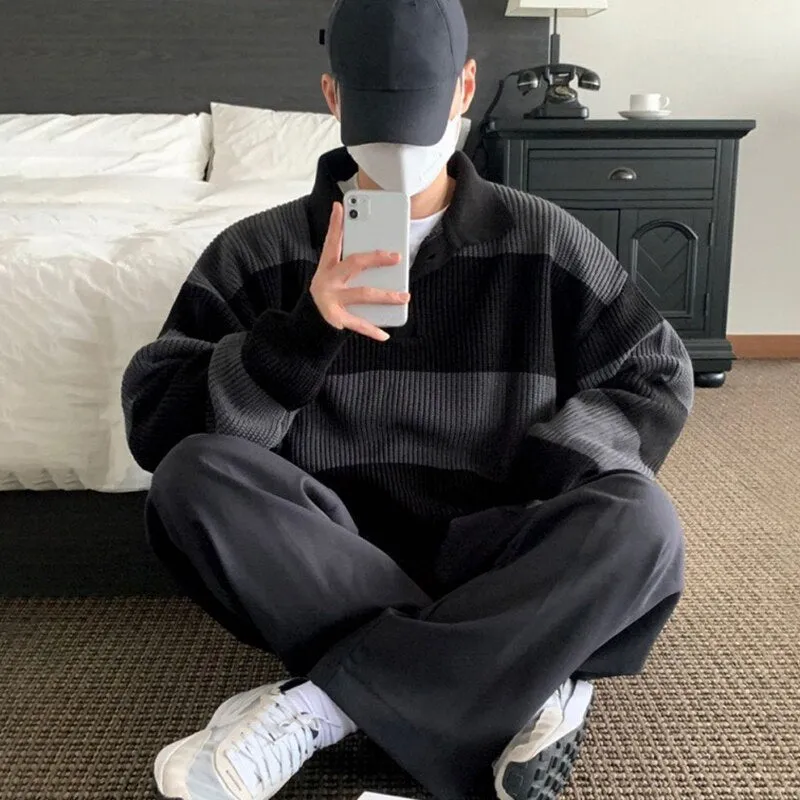 GS No. 102 Korean Stripe Knit Sweater