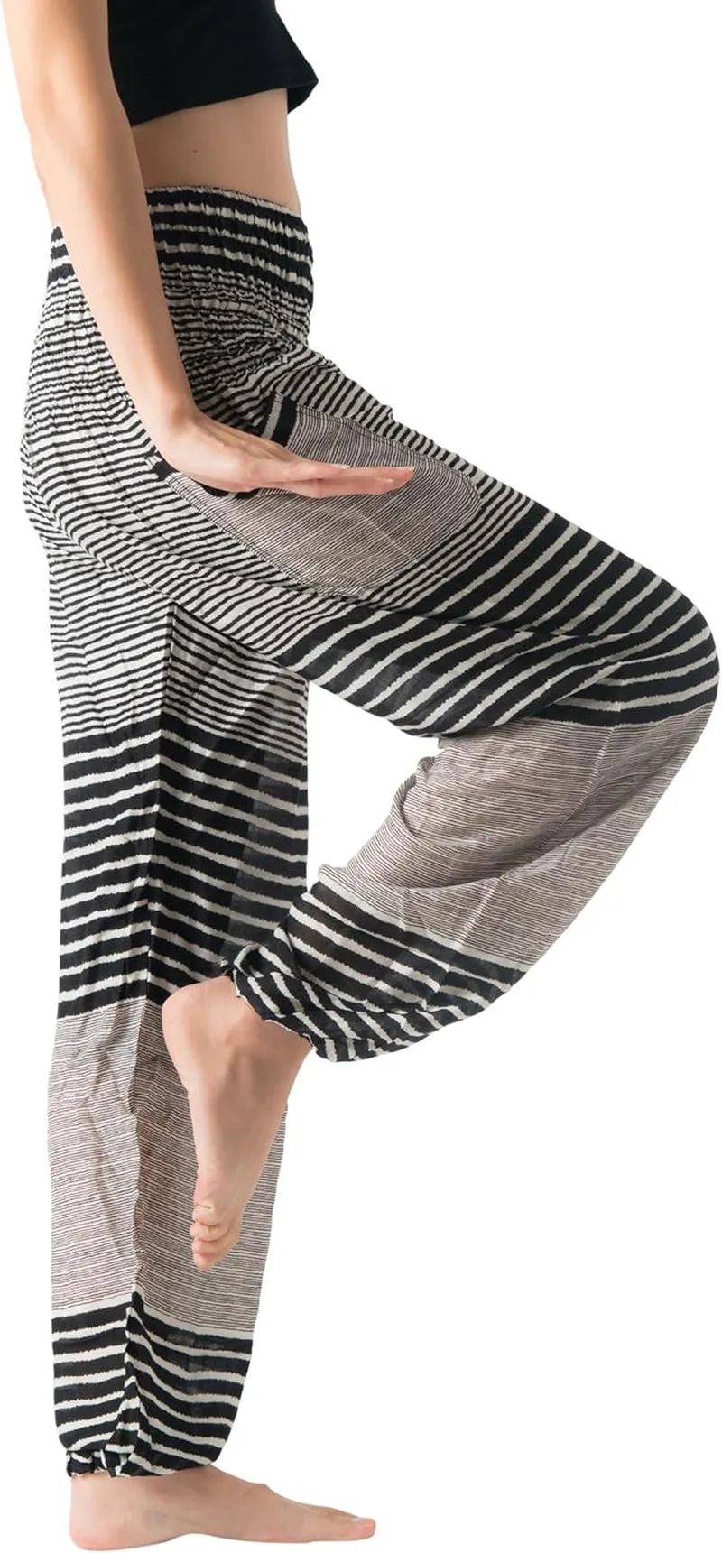 Harem Pants Women Yoga Boho Clothes with Pockets