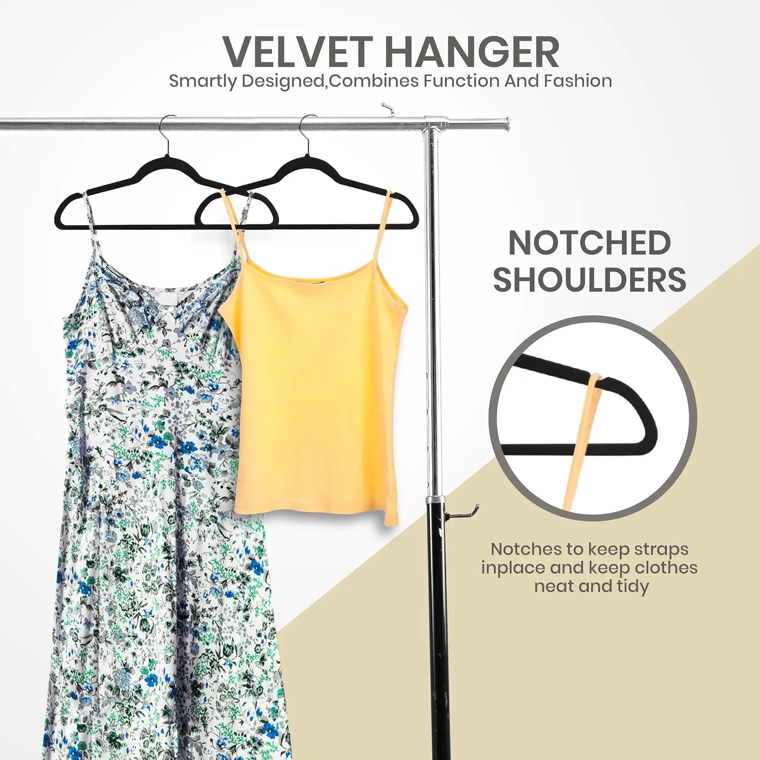 Home Velvet Hangers 50 Pack,Non-Slip Clothes Hangers,Suit Hangers with 360 Degree Rotatable Hook