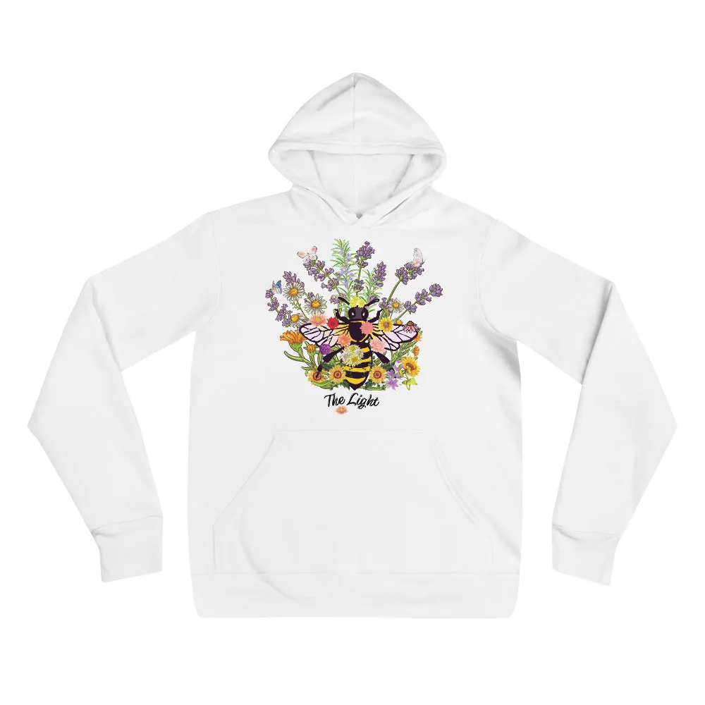 Honey Bee & flower graphic print unisex hoodies