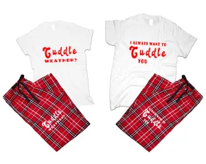 I Always Want to Cuddle You Matching Pajamas Set – Cotton T-Shirts & Flannel Pants | Sold Separately for Men & Women