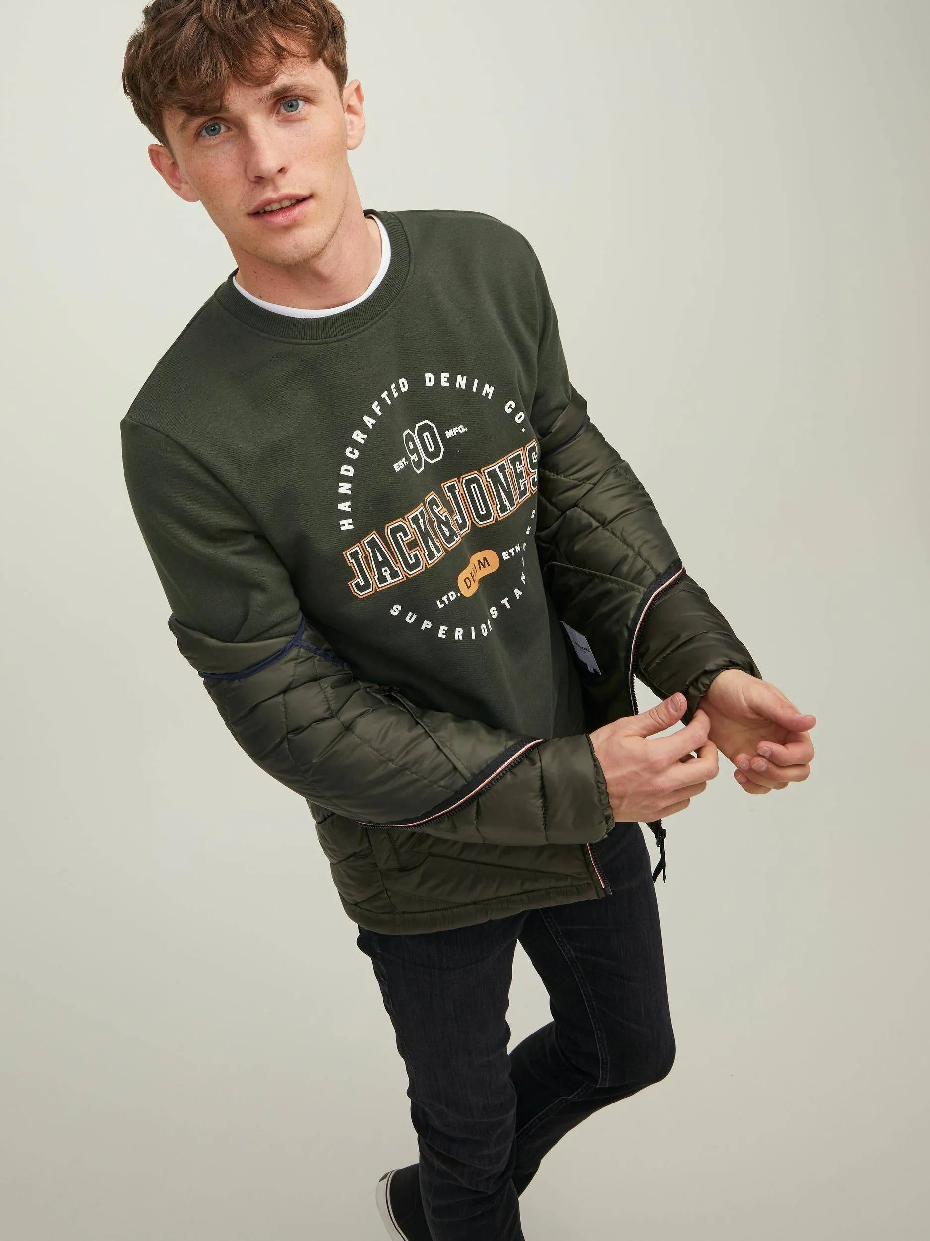 Jack & Jones JJSTAMP Sweatshirt -ROSIN