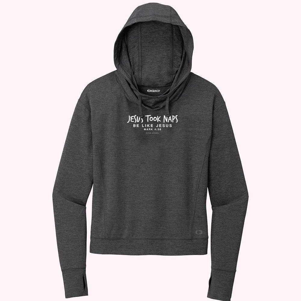 Jesus Took Naps Ladies Athletic Hoodies