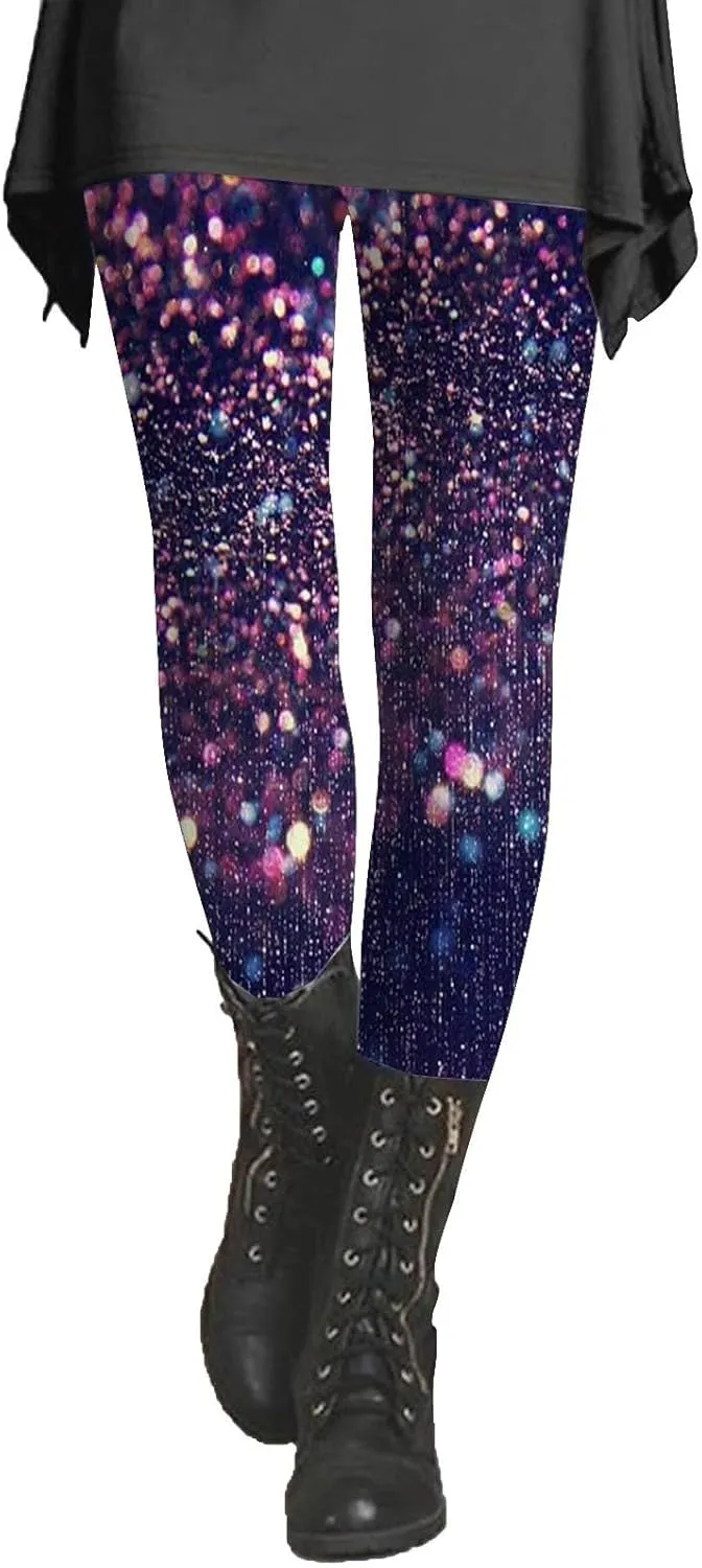 LCMTWX Workout Leggings for Women Printing Yoga Pants Slim Sweatpants Flare Yoga Pants 90 by Leggings Thick High