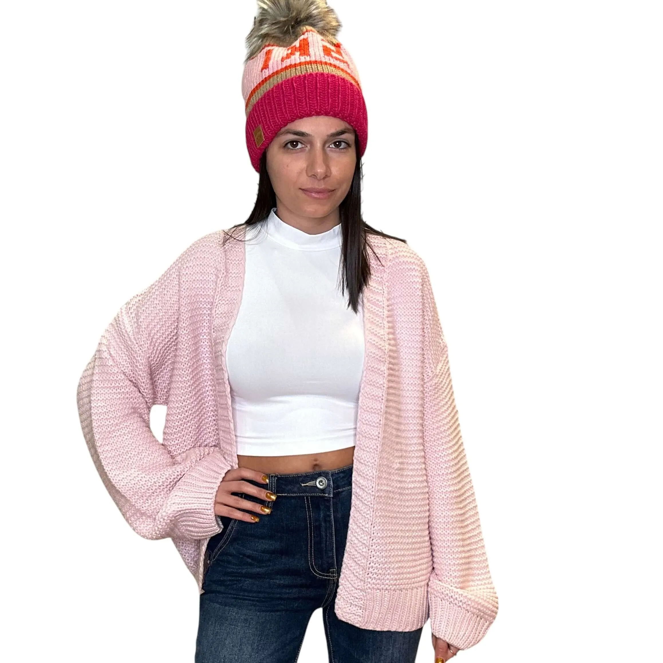 Light Pink Ski Cardigan