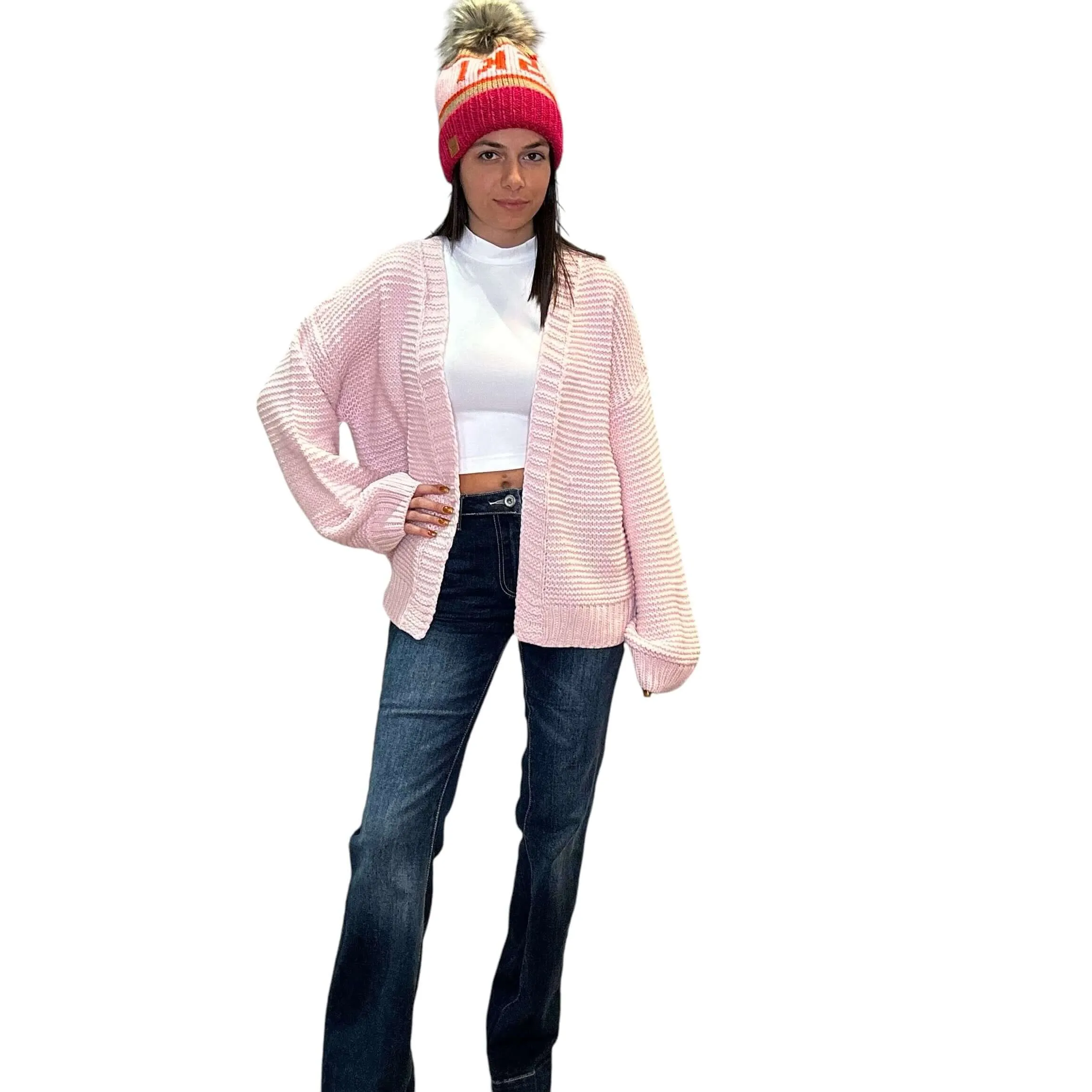 Light Pink Ski Cardigan