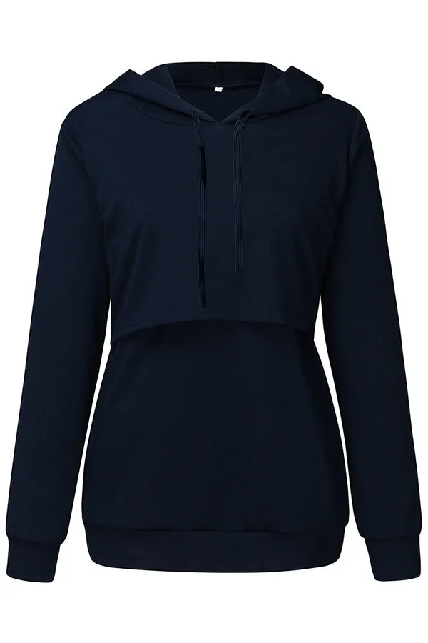 Maternity Care Comfortable Hoodie Breastfeeding Sweatshirt