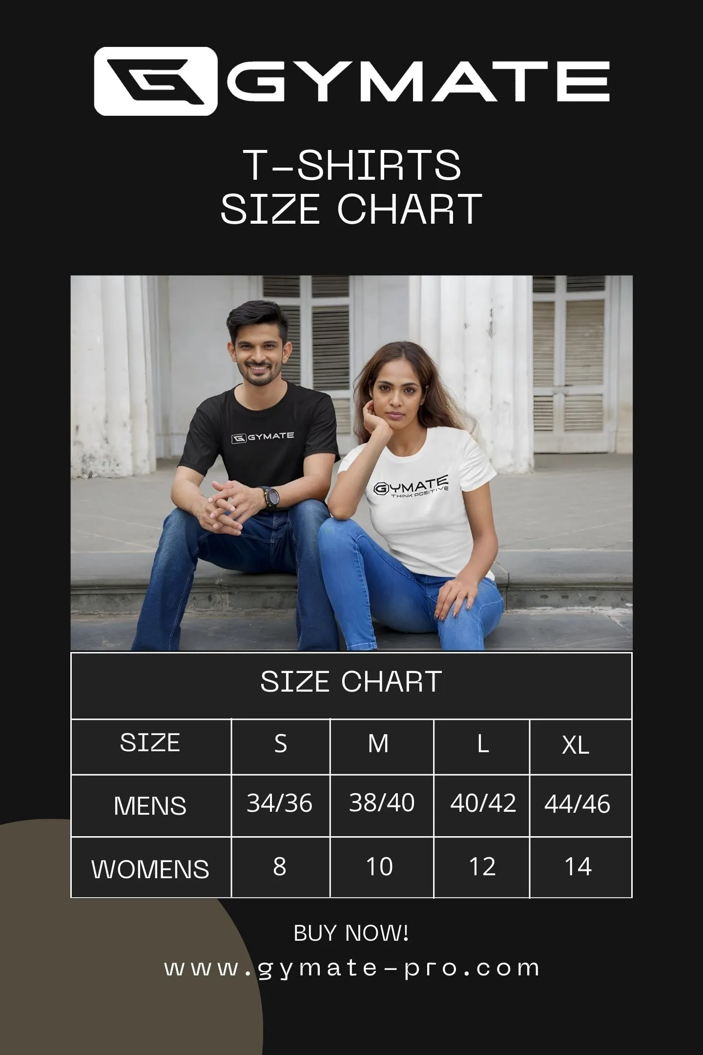 Mens Designer T-Shirts | Gymate Think Positive