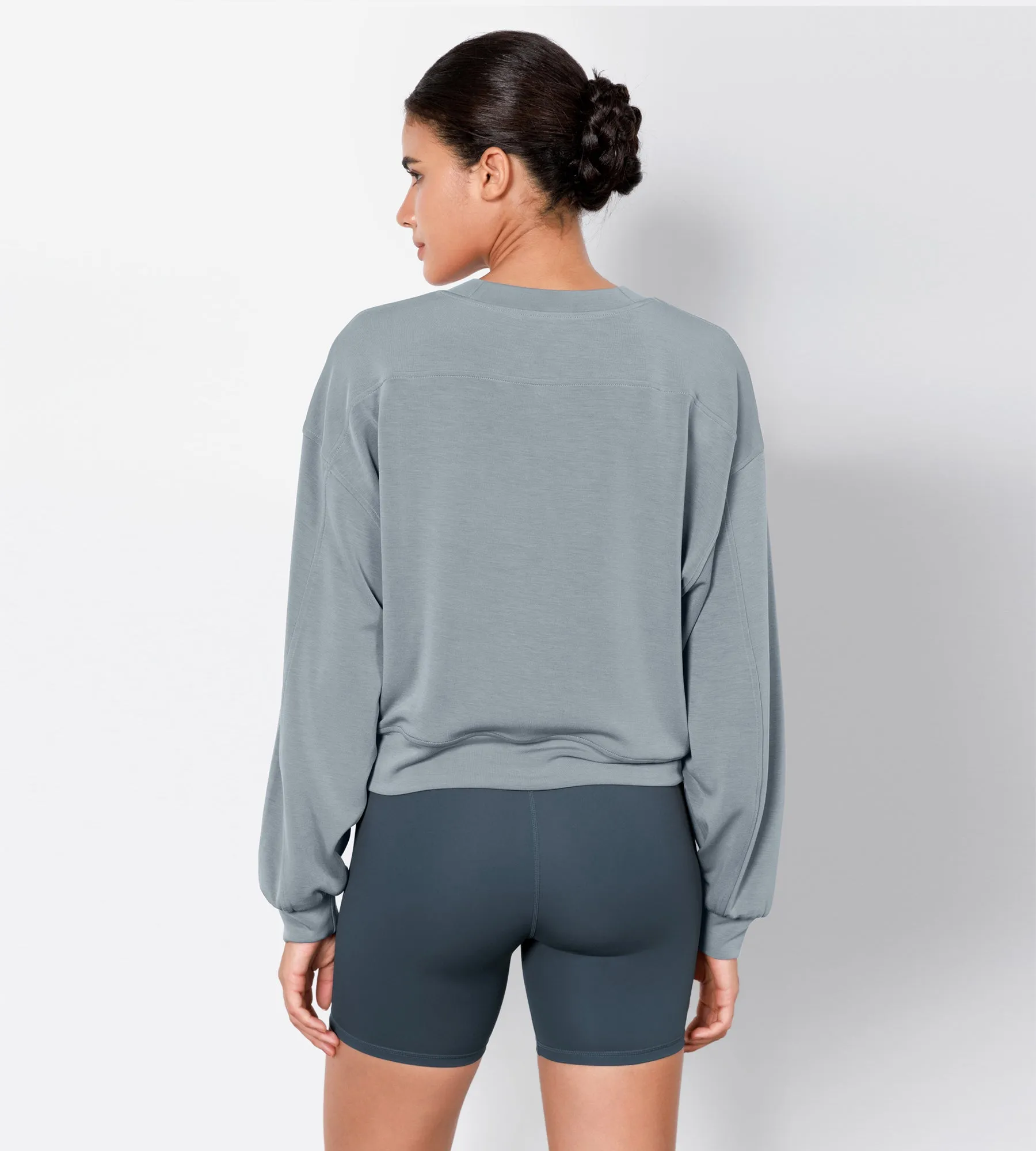 Modal Soft Long Sleeve Cropped Sweatshirts