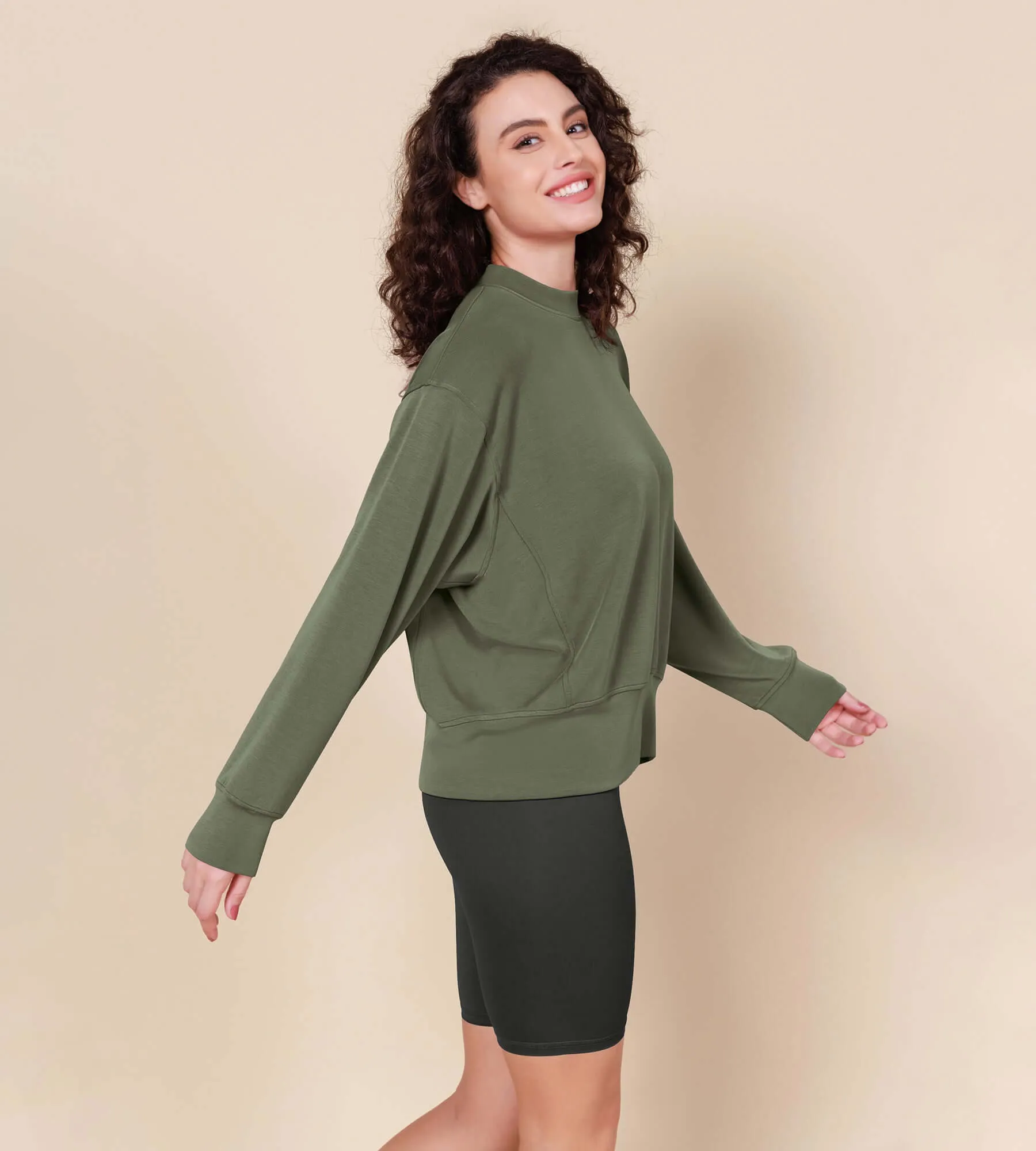 Modal Soft Long Sleeve Oversized Sweatshirts