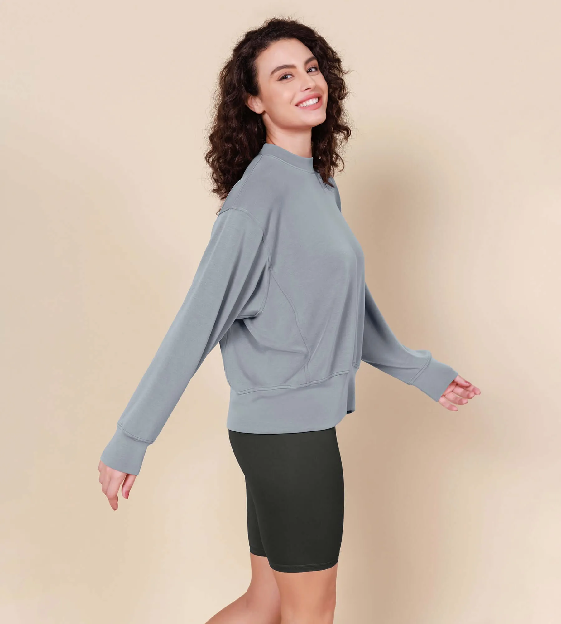 Modal Soft Long Sleeve Oversized Sweatshirts