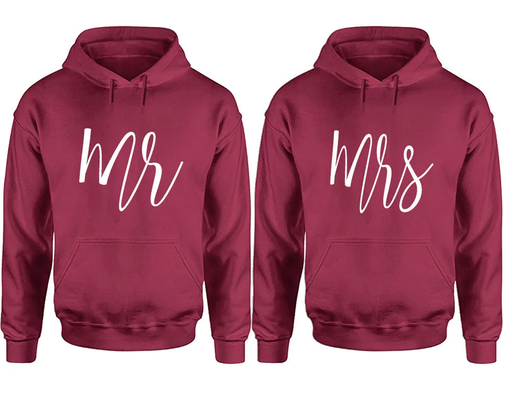 Mr & Mrs Matching Pullover Hoodies – Premium Unisex Design | Comfortable 80% Cotton, 20% Polyester | Sold Separately for Men and Women