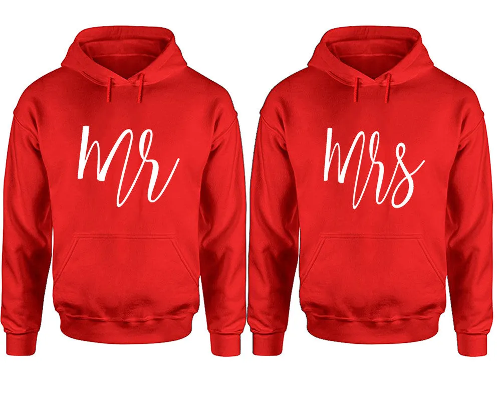 Mr & Mrs Matching Pullover Hoodies – Premium Unisex Design | Comfortable 80% Cotton, 20% Polyester | Sold Separately for Men and Women
