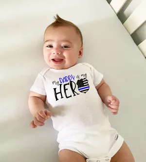 My Daddy is my Hero Onesie - Police Officer Baby Onesie - Front Line Dad Onesie - Police Officer Baby Gift