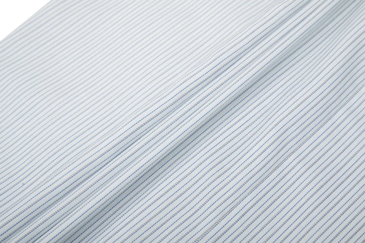 Non-Iron Cotton Stretch Stripe Shirt in Smart Fit Classic Collar