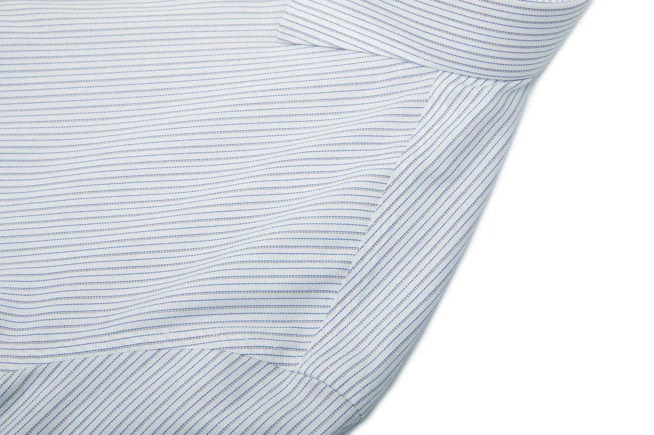 Non-Iron Cotton Stretch Stripe Shirt in Smart Fit Classic Collar
