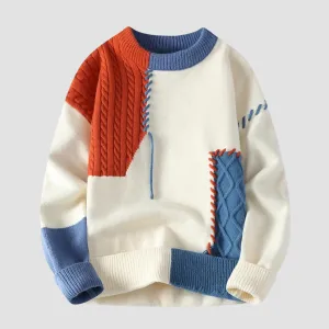 O-Neck Wool Knit Pullover Cardigan