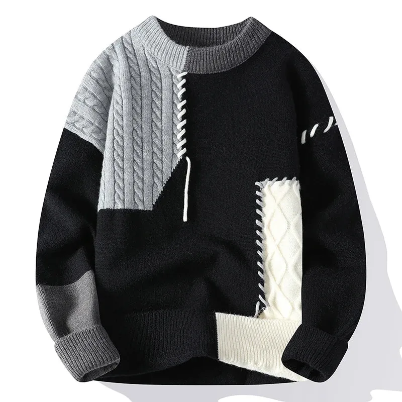O-Neck Wool Knit Pullover Cardigan