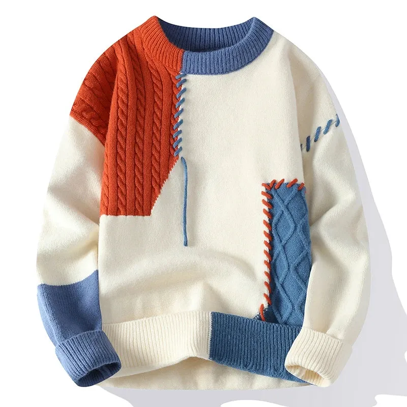 O-Neck Wool Knit Pullover Cardigan