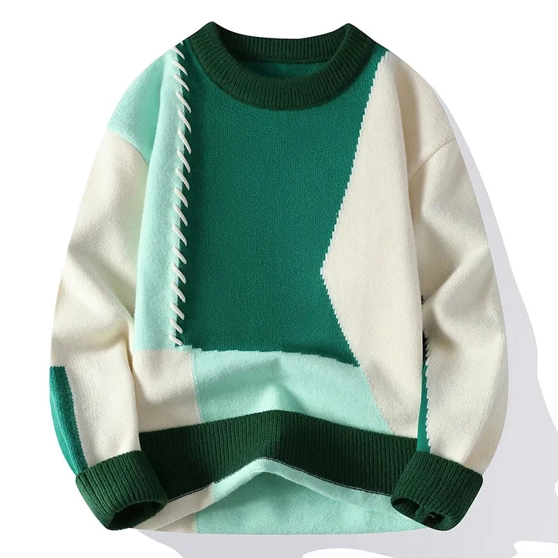 O-Neck Wool Knit Pullover Cardigan
