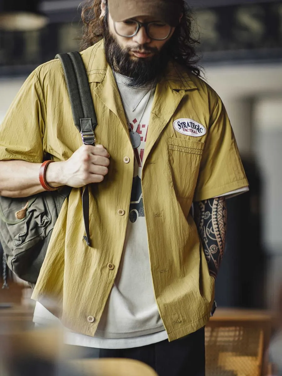 Olive Green Short Sleeve Work Shirt
